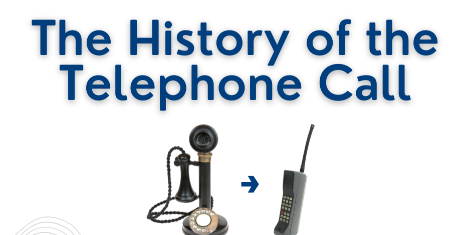 Illustration of vintage rotary dial phone and early cell phone for the history of the telephone call blog.